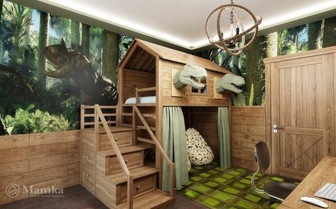 Tree House Bedroom, Loft Beds For Teens, Design Bathroom Ideas, Safari Bedroom, Bunk Bed Rooms, Jungle Bedroom, Interior Design Bathroom, Dinosaur Room Decor, Newborn Room