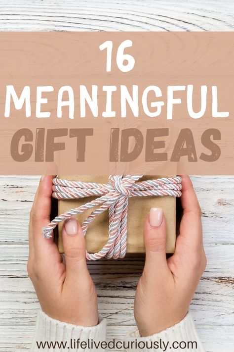 Forget the expensive and fancy gifts. Give something your friends and family will enjoy, learn something from, and will be pushed outside of their comfort zone with. Here are 16 meaningful gift ideas & some helpful gift giving tips! Gift A Day Ideas, Gifts For Young Cousins, Personal Homemade Gifts, Meaningful Gifts For Him Unique, Sentimental Gifts Ideas, Gifting Ideas For Girlfriends, Symbolic Gifts For Him, Birthday Ideas For Long Distance Friends, Gifts For Office Friends