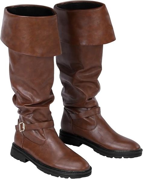 Amazon.com | ramede Medieval Pirate Boots Halloween Costume Boots Gothic Cosplay Boots Renaissance Boots for Men(Black,Us10) | Shoes Ren Faire Boots, Boots Halloween Costume, Halloween Costume Boots, Medieval Pirate, Medieval Boots, Ren Faire Outfits, Gothic Cosplay, Pirate Boots, Cosplay Boots