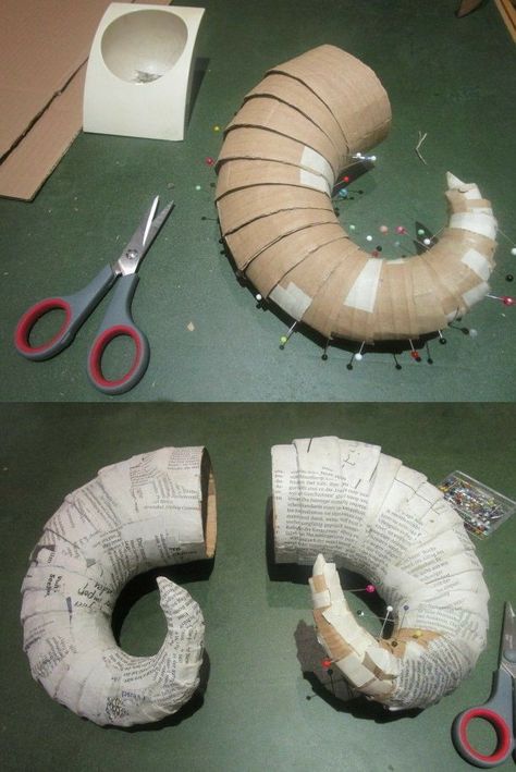 Costume Horns, Kartu Pokemon, Instruções Origami, Dragon Costume, Cosplay Tutorial, Cosplay Diy, Fantasias Halloween, Cardboard Crafts, Mix Media