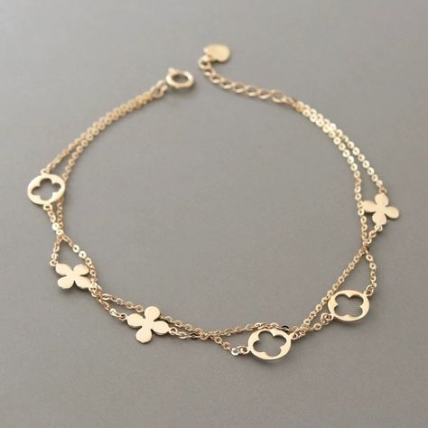 Drape yourself in elegance with our Double Chain Flower Petal Bracelet! 🌼✨ Crafted in luxurious 14k gold and hallmarked for authenticity, this bracelet features a divine design with two delicately intertwined chains. Elevate your style effortlessly with this timeless piece. Embrace sophistication with Arlois! 💫 #goldbracelet #jewelrygram #solidgoldjewellery #gifts #14kgold #14kgoldjewelry #14ctgold Shop now for 10% off & free worldwide shipping: https://arlois.com/products/double-chain-flo... Double Chain Bracelet, Divine Design, Flower Petal, Double Chain, Gold Bracelet Chain, Flower Petals, Elevate Your Style, Chain Bracelet, Timeless Pieces