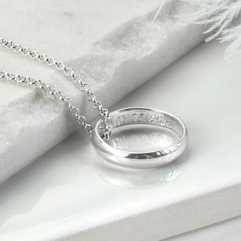 Chains Aesthetic, Wedding Ring Necklaces, Special A, Engraved Items, Stunning Necklace, Sterling Silver Necklace, Cute Jewelry, Ring Necklace, Handmade Ring