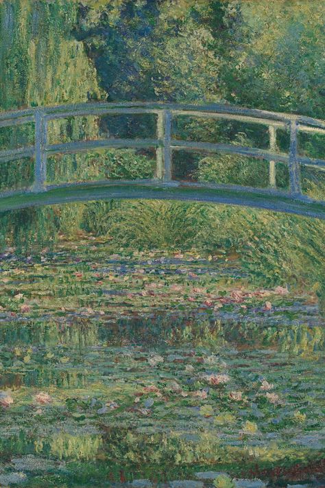 art painting Claude monet waterlilies impressionism Water Lilies And Japanese Bridge, Water Lily Pond Monet, The National Gallery London, Japanese Bridge, National Gallery London, Claude Monet Water Lilies, Water Lily Pond, Impressionist Artists, Side Garden