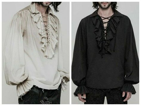 Piratecore Fashion, Medieval Pirate, Medieval Shirt, Men's Costumes, Costume Pirate, Victorian Shirt, Pirate Dress, Pirate Cosplay, Medieval Cosplay