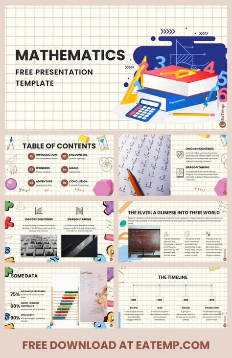 Maths PowerPoint Presentation Template - Free PowerPoint Templates, Google Slides, Figma Deck And Resume Math Ppt Template, Math Powerpoint Templates, Math Presentation, Math Google Slides, Math Template, Math Powerpoint, Ppt Ideas, Math Design, Ppt Template Design