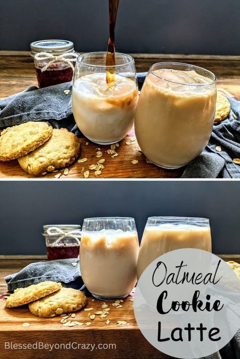 Oatmeal Cookie Iced Coffee, Oatmeal Cookie Chai Latte, Oatmeal Cookie Coffee, Oatmeal Cookie Latte, Oatmeal Cookie Drink, Chia Tea Recipe, Homemade Oatmeal Cookies, Chai Latte Recipe, Diy Oatmeal