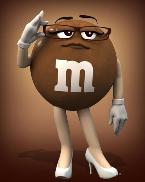 Mars Chocolate, M&m Characters, M M Candy, Funny Commercials, Brown Eyed Girls, Favorite Candy, Wearing Glasses, Letter M, Love Chocolate