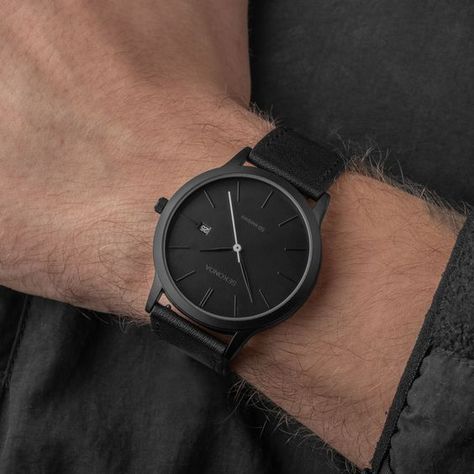 Very soft Material and interior lining. The measurements are correct the adjustment is like the photos. Black Leather Watch Mens, Mens Watch Leather Strap, All Black Watches For Men, Leather Strap Watch Mens, Minimalist Watches For Men, Black Watch Outfit, Black Watch Men, Leather Watches For Men, Leather Watch Men