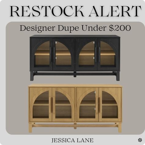 The Better Homes and Gardens Juliet Arc TV console/media console is back in stock, while supplies last. I can't believe this is under $200! TV stand, console, console table, better homes and gardens Furniture, Walmart fine, Walmart furniture, arched glass door cabinet Follow me in the @LTK shopping app to shop this post and get my exclusive app-only-content! #liketkit #LTKhome #LTKstyletip @shop.ltk https://liketk.it/4uadt Arch Media Console, Restoration Hardware Tv Console, Arched Sideboard, Media Console Ideas, Tv Console Ideas Living Rooms, Media Console Living Room, Arch Console, Walmart Furniture, Glass Door Cabinet