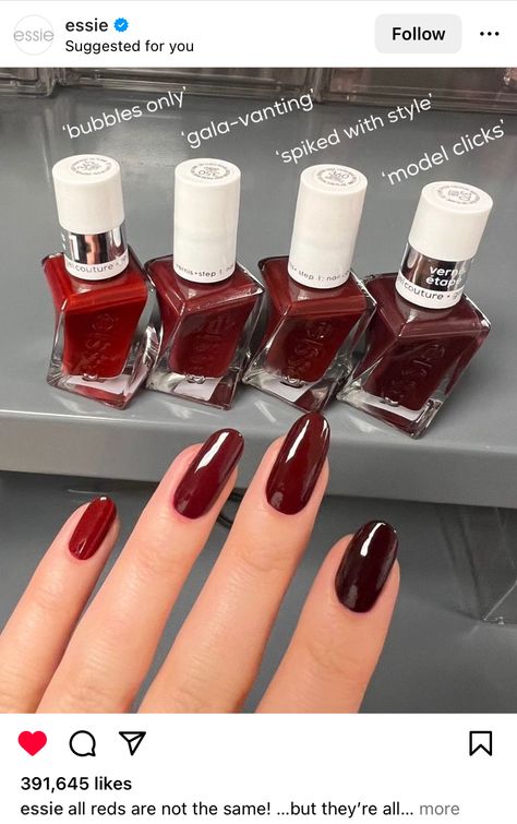 Wine Nails, Solid Color Nails, October Nails, Goth Nails, Red Nail, Winter Nail Designs, Festival Nails, Nail Designs Spring, Fall Nail Designs