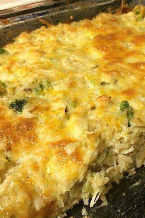 Broccoli, Rice, Cheese, and Chicken Casserole Recipe - Rice Broccoli, Broccoli And Rice, Chicken Broccoli Rice Casserole, Chicken Casserole Recipe, Chicken Broccoli Rice, Broccoli Rice Casserole, Cheesy Chicken Broccoli, Rice Casserole Recipes, Cheesy Casserole