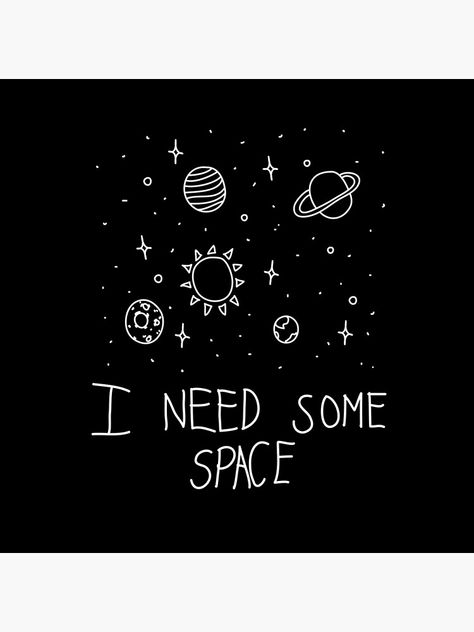 "I Need Some Space" Tote Bag by diabadassxyz | Redbubble Black Tote Bag Design Ideas, I Need Some Space, Black School Bags, Totes Ideas, Fav Products, Crochet Boho Bag, Space Drawings, Black Wallpaper Iphone Dark, Diy Tote