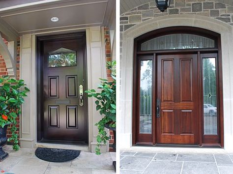 Single Front Door and Single Front Door with Sidelights Front Entry Doors With Sidelights Solid Wood, Front Door Single Sidelight, Door With Single Sidelight, Exterior Doors With Sidelights Grand Entry Doors ®, Single Front Door With Sidelights, Single Exterior Doors, Entry Door Styles, Exterior Doors With Sidelights, Front Door With Sidelights