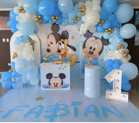 Mickey Mouse Birthday Party Ideas 1st Decoration, Baby Mickey Mouse Baby Shower Ideas, Baby Shower Mickey Bebe, Mickey Baby Shower Ideas, Mickey Mouse Baby Birthday, Mickey Mouse Birthday Party Ideas 1st, Baby Mickey Mouse 1st Birthday, Mickey Mouse Baby Shower Ideas, Baby Mickey Mouse Cake