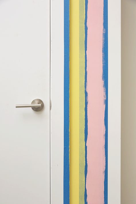 Gen-Z’s Favorite Designer Is Bringing Back the Tea Party Colorful Door Frame, Paint Inside Door, Painted Door Frames, Studio Remodel, Turquoise Bedroom, Famous Interiors, Indoor Shutters, Hall Ideas, Fish Costume