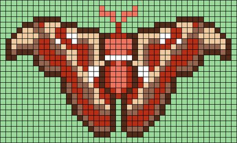 Bug Grid Pattern, Beetle Alpha Pattern, Moth Pixel Art Grid, Bug Alpha Pattern, Moth Alpha Pattern, Mushroom Alpha Pattern, Moth Pixel Art, Alpha Bracelet Pattern Grid, Simple Alpha Patterns