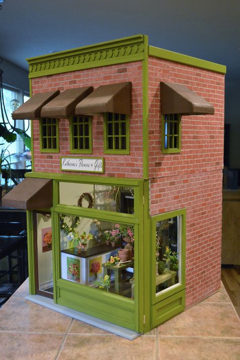 Great projects, looks  amazing. https://flic.kr/p/JvmsYx | 1/6 scale Flower Shop | Finally finished  the flower… Home Flower Arrangements, City Inspiration, Room Box Miniatures, Dolls House Shop, City Layout, Diy Barbie Furniture, Coffee Shop Aesthetic, Doll House Crafts, Little Shop Of Horrors