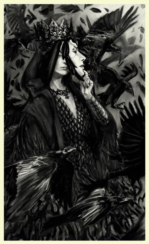 The Raven Queen Dnd, Raven Queen Dnd, The Raven Queen, Raven Queen, Raven Art, Vox Machina, World Of Darkness, Illustrator Artist, The Raven