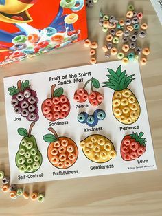 Fruit Art For Preschool, Fruit Of The Spirit Puzzle, Fruit Activity For Toddlers, Joy Fruit Of The Spirit Activity, Fruit Toddler Activities, Fruit Of The Spirit Craft Preschool, Sunday School Activities For Toddlers, Church Nursery Ideas Activities, Fruits Of The Spirit Lessons For Kids