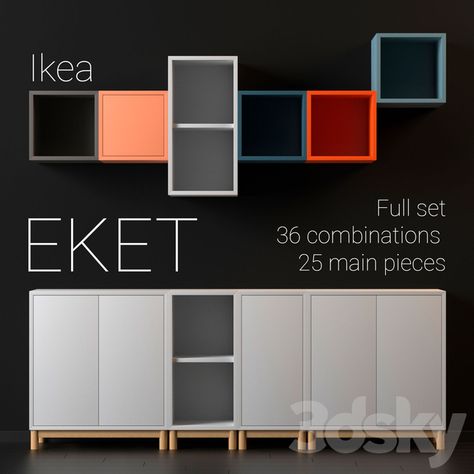 Eket Inspiration, Eket Ideas, Chest Of Drawers Ikea, Eket Ikea, Ikea Eket, Library Bookshelves, Ikea Living Room, Royal Furniture, Ikea Bedroom