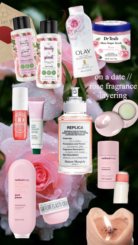 How To Smell Like Peonies, Rose Smell Combo, Smell Like Flowers Products, Scent Combos Hygiene Rose, Scent Combos Rose, Rose Body Care Products, Pov You Smell Like Roses, How To Smell Like Roses Products, Rose Smelling Perfume