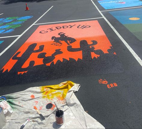 Senior Parking Spots, Senior Year Things, Senior Parking Spot, Parking Spot Painting, Student Body, Parking Spot, Parking Space, Senior Year, School Spirit