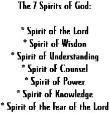 ~~~The Seven Spirits Of God~~~  John to the seven churches which are in Asia: Grace be unto you, and peace, from him which is, and which was, and which is to come; and from the seven Spirits which are before his throne. (Revelation 1:4)  And out of the throne proceeded lightnings and thunderings and voices: and there were seven lamps of fire burning before the throne, which are the seven Spirits of God. (Revelation 4:5) 7 Spirits Of God, Seven Spirits Of God, Deuteronomy 1, Galatians 5 16, Bible Charts, Psalm 103, Revelation 4, John 10, Revelation Bible