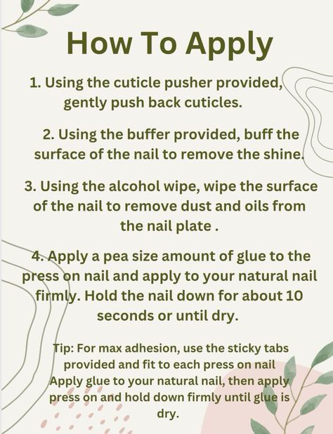 How To Apply Press Ons, How To Apply Press On Nails Step By Step, Diy Press On Nails How To Make, How To Apply Press On Nails, Apply Press On Nails, Nail Packaging, Christmas Mani, Emoji Nails, Manicure Steps