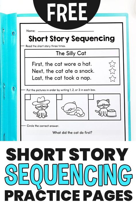 A fun way to practice sequencing of events with your students! These pages are suitable for little readers and easy to follow and comprehend. #sequenceofevents #sequenceworksheets #readingpassages #free #freeworksheets #teacherspayteachers #tpt #readingpages #sequencepages #worksheets #readingcomprehension Sequence Of Events Worksheets, Story Sequencing Worksheets, Sequencing Worksheets, Teaching Printables, Beginner Reader, Story Sequencing, Beginning Readers, Reading Tips, Kindergarten Reading