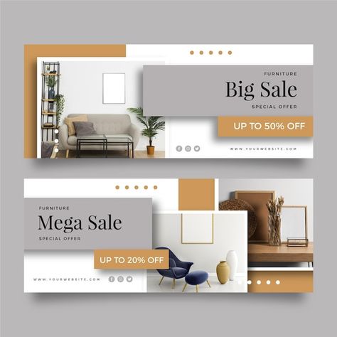 Furniture Sale Poster, Vector Furniture, Google Banner Ads, Elegant Website Design, Interior Design Sites, Google Banner, Custom T Shirts Design, App Design Layout, Furniture Sales