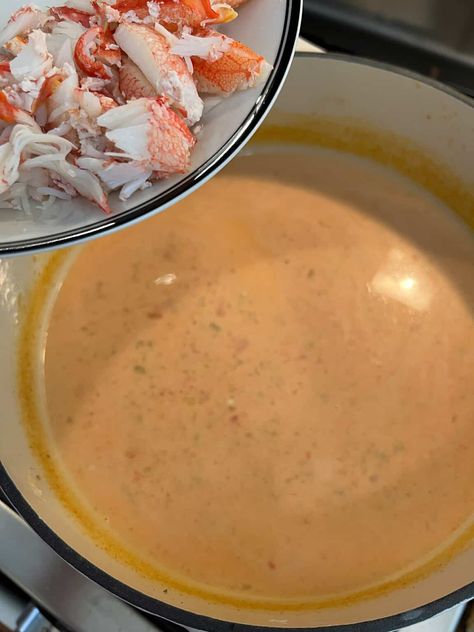 Snow Crab Bisque, Crab Bisque Soup Easy, Best Crab Bisque Recipe, Cafe Zupas Recipes Copycat Lobster Bisque, Creamy Crab Bisque Recipe, Maryland Crab Bisque, Crab Bisque Recipe With Sherry, Lobster And Crab Bisque, Crab Bisque Recipe Crockpot