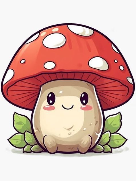 Cute Cartoon Mushrooms, Cartoon Mushroom Painting, Hongos Cute, Mushroom Character Drawing, Mashrooms Drawing Aesthetic, Hongitos Aesthetic, Mushroom Man Drawing, Aesthetic Mushroom Drawing, Kawaii Mushroom Drawing