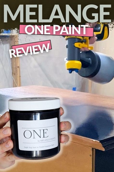 Are you looking for the best types of paint for furniture? Our Melange ONE Paint review is going to walk you through whether or not it is one of the best options for your project! This all-in-one paint is a built-in primer, paint, and topcoat all in one. Melange One Paint, Melange Paint, Creative Painted Furniture, All In One Paint, Paint For Furniture, How To Apply Polyurethane, Painted Furniture For Sale, Primer Paint, Types Of Paint