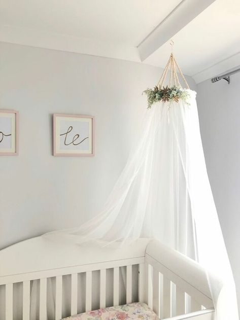 Hula Hoop Canopy, Diy Bed Canopy, Diamond Tufted Headboard, Canopy Bed Diy, How To Make Headboard, Bedroom Addition, Crib Canopy, Diy Canopy, Wood Accent Wall