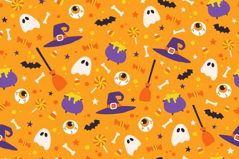 Cute Pattern Background, Background Landscape, Creepy Backgrounds, Creepy Pumpkin, Halloween Templates, Halloween Eyes, About Halloween, Purple Halloween, Halloween Cute