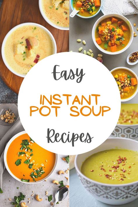 Easy Instant Pot Soup Recipes, Soups Instant Pot, Easy Instant Pot Soup, Instapot Soup Recipes, Weeknight Soup, Instant Pot Soups, Steak And Potato Soup, Pumpkin Soup Healthy, Instant Pot Stew