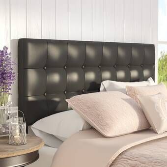 Zipcode Design Francis Upholstered Panel Headboard & Reviews | Wayfair King Size Bed Headboard, Leather Bed Headboard, Upholstered Panel Headboard, Black Headboard, Bookcase Headboard, Slatted Headboard, Bed Headboard, Leather Bed, Queen Headboard