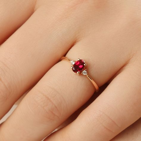 Excited to share the latest addition to my #etsy shop: Natural 0.60ct Ruby Diamond Ring / 14K Solid Gold Ruby Diamond Ring / September Birthstone Gold Ring / Minimalist Dainty Genuine Ruby Ring #ruby #minimalist #women #gold #naturalrubyring #diamondgoldring https://etsy.me/3c6w2pX Ruby Rings Women, Ruby Ring Designs Unique, Unique Ruby Rings, Ruby Birthstone Ring, Ruby Ring Designs, Dainty Ruby Ring, Latest Gold Ring Designs, 14k Gold Ruby Ring, Garnet Wedding Rings