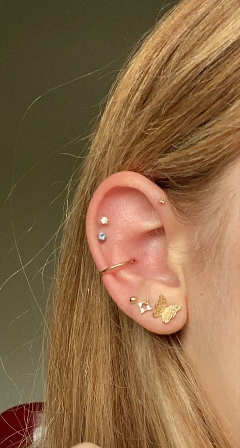 Conch And Flat Piercing, Conch Piercing Stud, Conch Stud, Flat Piercing, Lobe Piercing, Piercings Jewelry, Conch Piercing, Ear Candy, Tragus