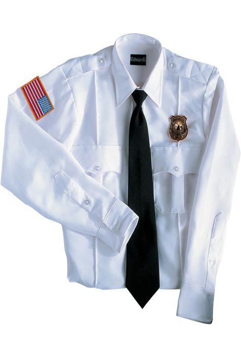 From Edwards Garment this Security Long Sleeve Shirt is durable and functional. The polyester shirt is a mainstay for any security program. This shirt stands up to demanding wear with six design features that respond to technical security requirements. #workwear #security #uniforms Guard Uniform Design, Security Guard Uniform, Guard Uniform, Security Uniforms, Security Shirt, Mens Work Shirts, Chef Pants, Corporate Uniforms, Polyester Shirt