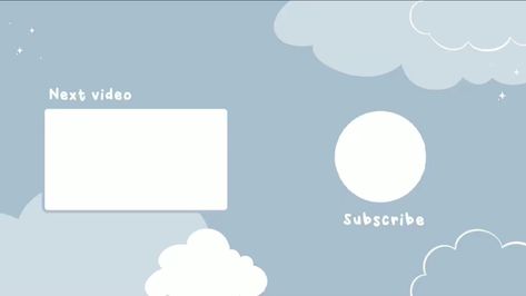 Blue Cloud Aesthetic, Aesthetic Outro Template, Outro Template, Video For Youtube, Cloud Aesthetic, Video Design Youtube, Intro Template, Youtube Video Template, Template Video