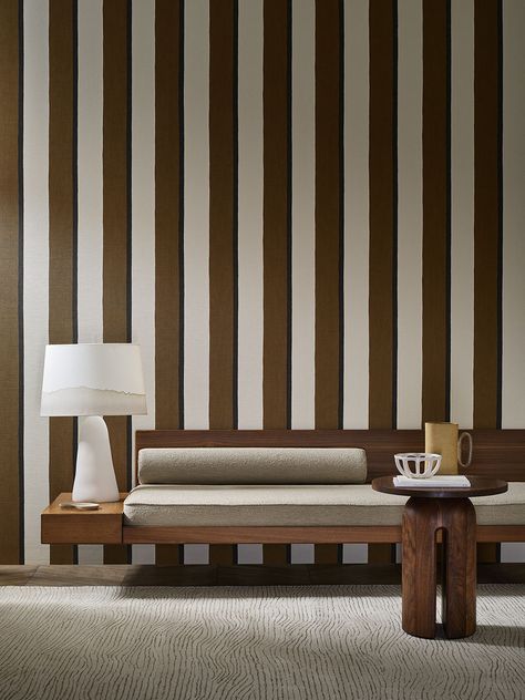 Wall Removal, Stripe Wall, Headboard Styles, Striped Walls, Paint Stripes, Modern Curtains, Living Room Windows, Wallpaper Calculator, Striped Wallpaper