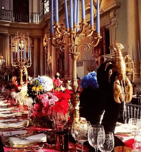 You have never seen a party as opulent or beautiful as this. Lavish Birthday Party, Surrealist Party, Surrealist Ball, 30th Bday Party, 30th Birthday Bash, Charity Gala, Carnival Wedding, Dinner Party Table, Surrealist Art