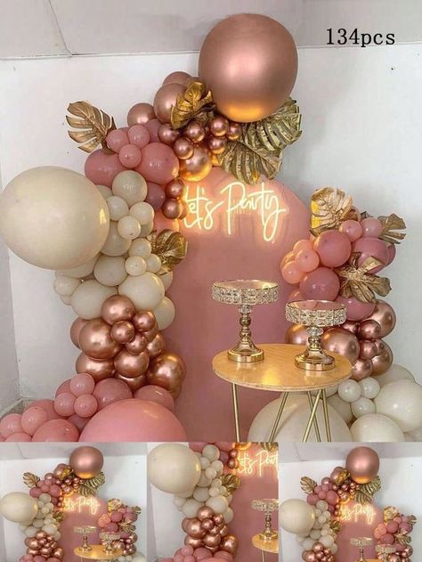 Beige Balloons, Decoration Balloon, Garland Arch, Arch Kit, Birthday Party Decoration, Balloon Decorations Party, Pink Beige, Balloon Garland, Mom Birthday