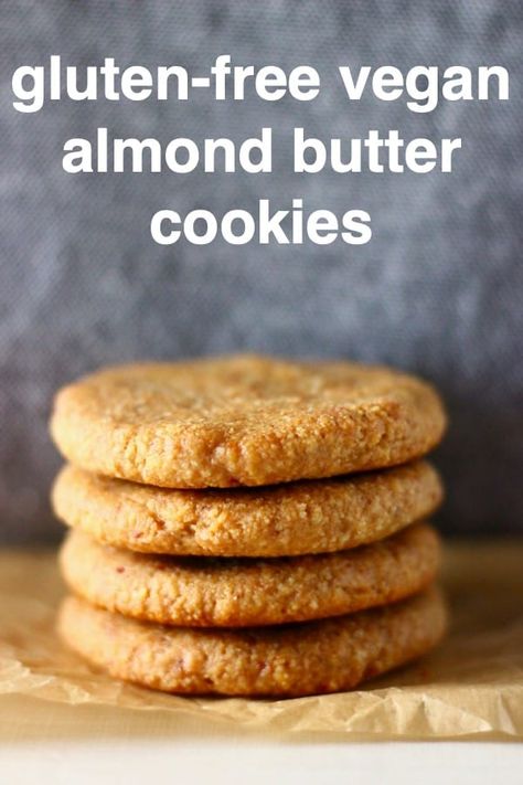 These Almond Butter Cookies are soft and fudgy, perfectly chewy and super easy to make! They make the best healthier sweet treat! Vegan, gluten-free, dairy-free, refined sugar free, egg-free, grain-free, oil-free and paleo-friendly. #rhiansrecipes #vegan #cookie #christmas #dairyfree #paleo #glutenfree #almondbutter via @rhiansrecipes Vegan Snack Recipes, Almond Butter Cookies, Vegan Cookie, Vegan Cookies Recipes, Cookie Christmas, Chewy Cookies, Cookies Vegan, Cookies Easy, Healthy Vegan Snacks