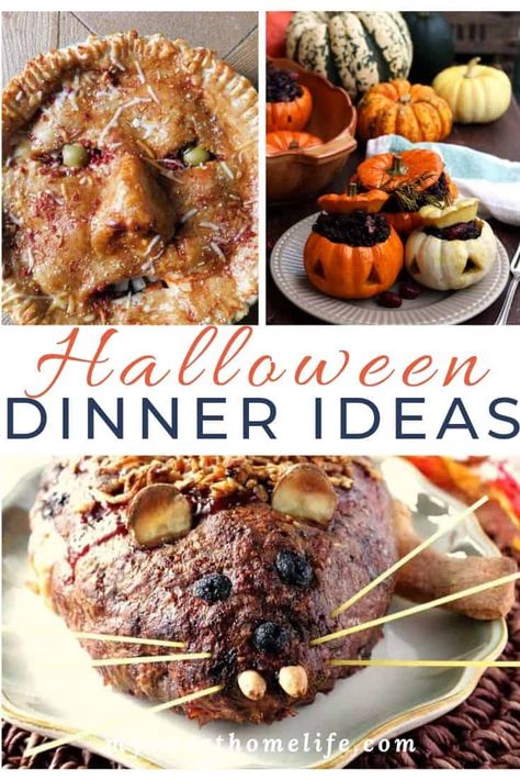 Creepy Dinner Ideas, Halloween Meals For Party, Halloween Dinner Ideas For Adults, Halloween Appetizers For Party Adults, Halloween Supper, Halloween Dinner Party Food, Halloween Appetizers For Adults, Halloween Date Night, Gross Halloween Foods