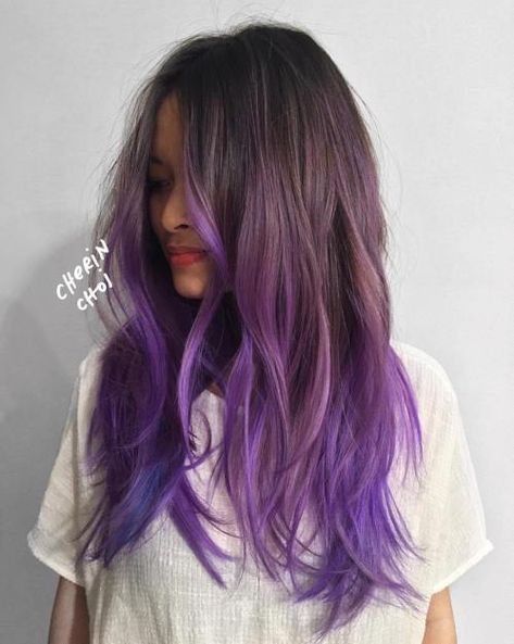 bright purple hair color Purple Hair, A Woman, Violet, Purple, Wall, Hair, White, Color