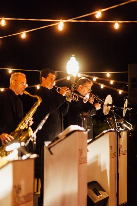 Live Jazz Band Wedding, Big Band Wedding Theme, Jazz Band At Wedding, Live Band At Wedding, Live Band Wedding Reception, Orchestra At Wedding, Live Orchestra Wedding, Wedding Jazz Band, Jazz Wedding Aesthetic