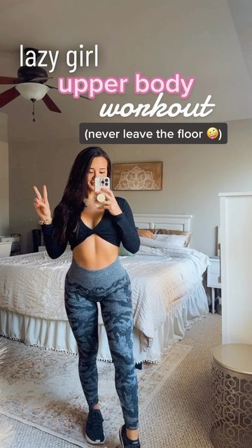 MaKayla Kim Thomas on Instagram: "Lazy girl upper body exercises you can do without even leaving the floor 🤪 ((the algorithm tends to favor my food content but don’t think I’m slippin on the workouts 💪🏼😋 fitness and fuel go hand in hand 🫱🏼‍🫲🏽)) If you’re looking for fun + functional workouts you can actually do right along with me 👀 I got you 👉🏼 makaylathomas . c0m" Upper Body Exercises, Lazy Girl Workout, Pilates Workout Routine, Functional Workouts, All Body Workout, Body Exercises, Food Content, Lazy Girl, Post Partum Workout