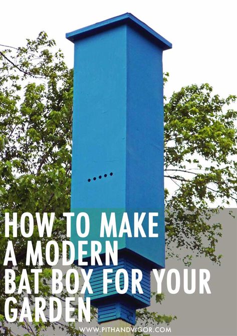 How To Make Rocket Box Bat Houses | PITH + VIGOR by Rochelle Greayer Bat House Diy, How To Attract Bats, Build A Bat House, Bat House Plans, Backyard Birds Sanctuary, Bat Box, Bat House, Butterfly Houses, Wildlife Habitat